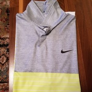 Nike Men's TW Golf shirt, M, Grey/Yellow